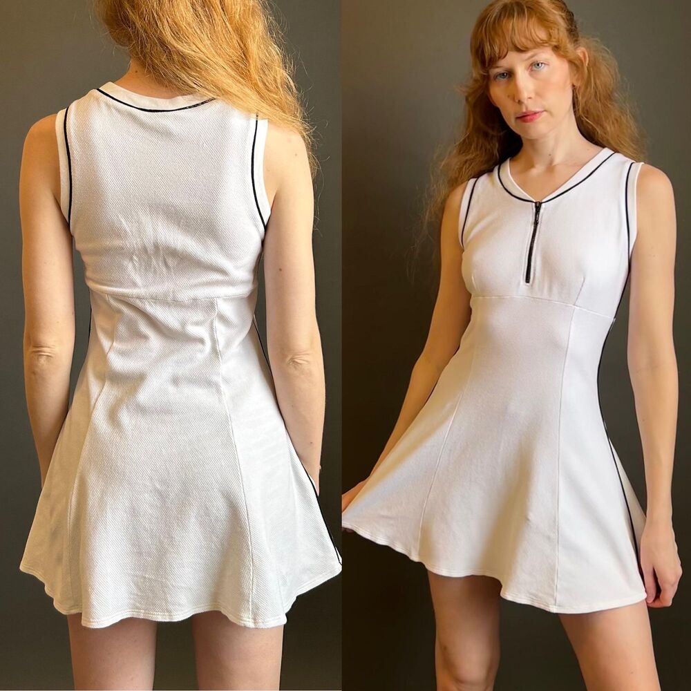 Vintage 1990s TAIL Zipper Front A-line Tennis Dress, Small